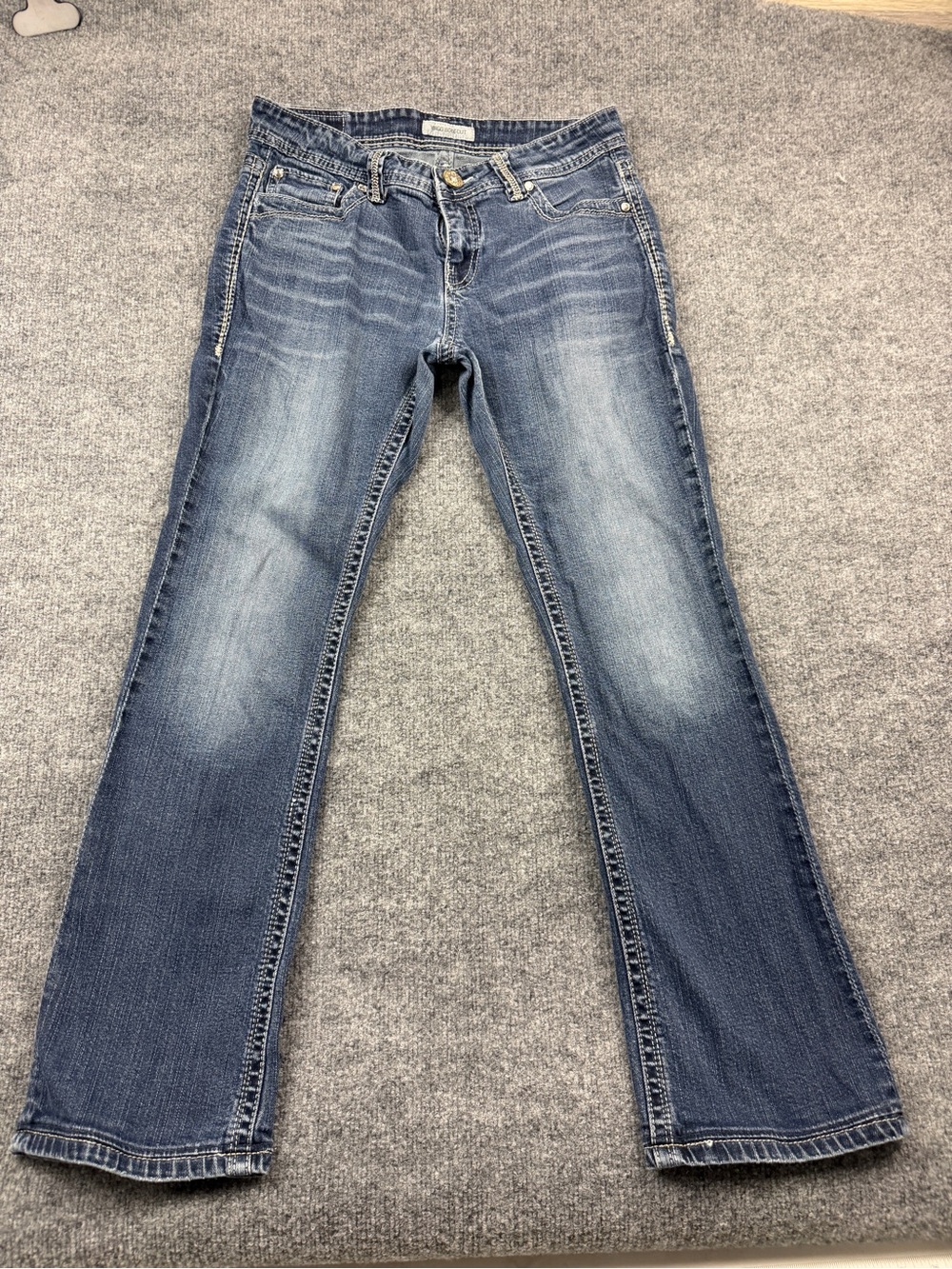 Daytrip Virgo Bootcut Jeans 30L Y2K Embellished Pocket Stretch Denim